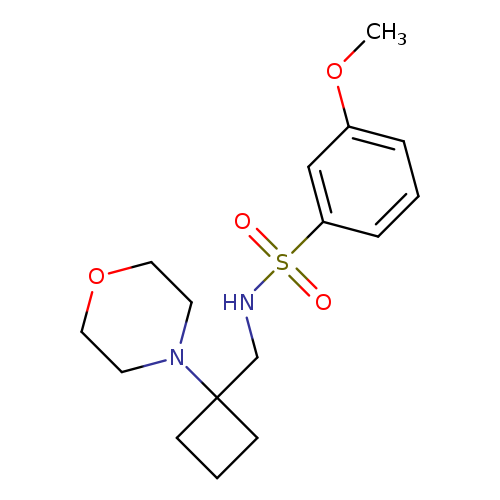 3-methoxy-N-{[1-(morpholin-4-yl)cyclobutyl]methyl}benzene-1-sulfonamide