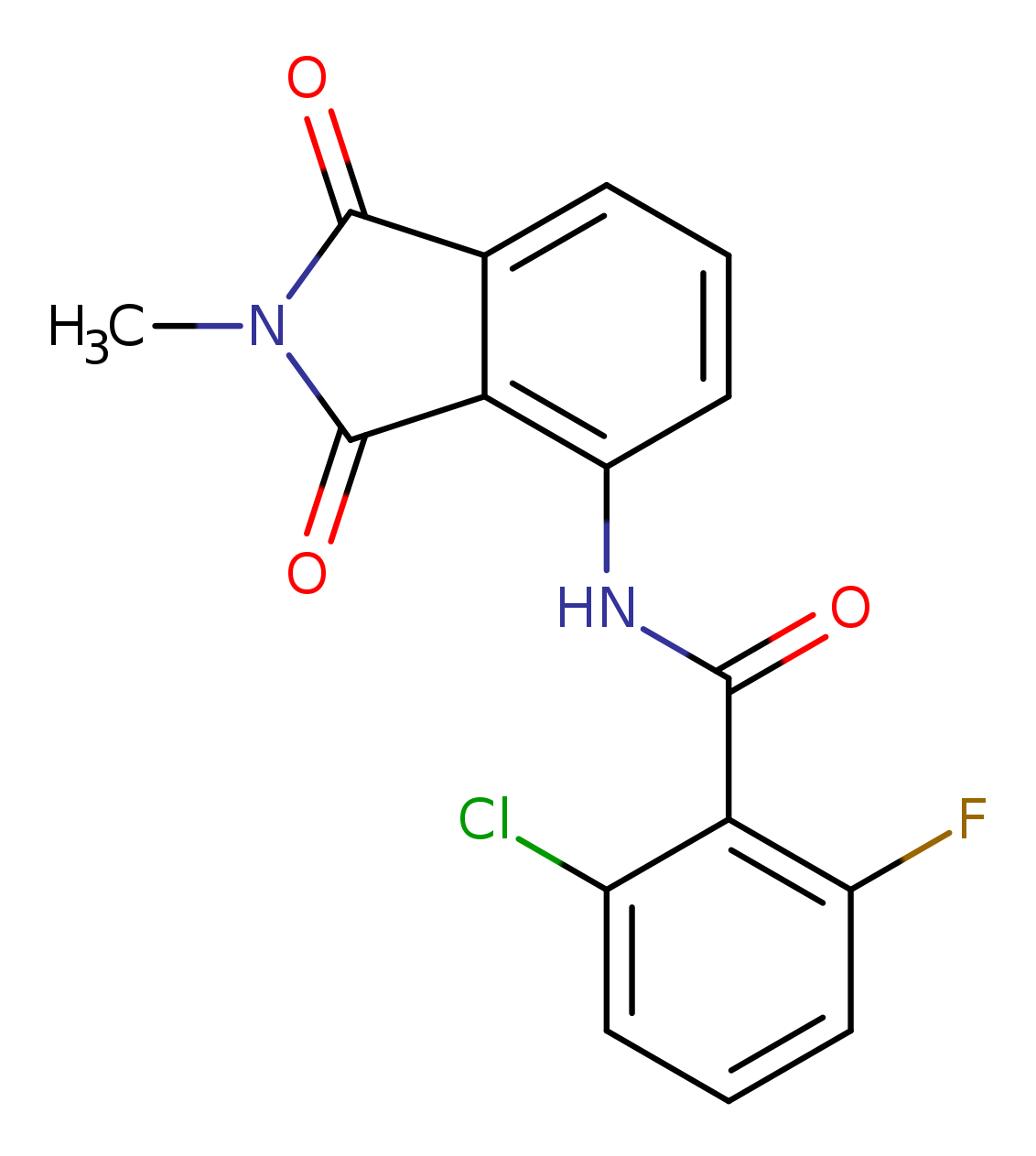 2-chloro-6-fluoro-N-(2-methyl-1,3-dioxo-2,3-dihydro-1H-isoindol-4-yl)benzamide