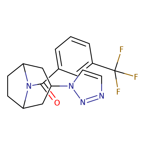 3-(1H-1,2,3-triazol-1-yl)-8-[3-(trifluoromethyl)benzoyl]-8-azabicyclo[3.2.1]octane