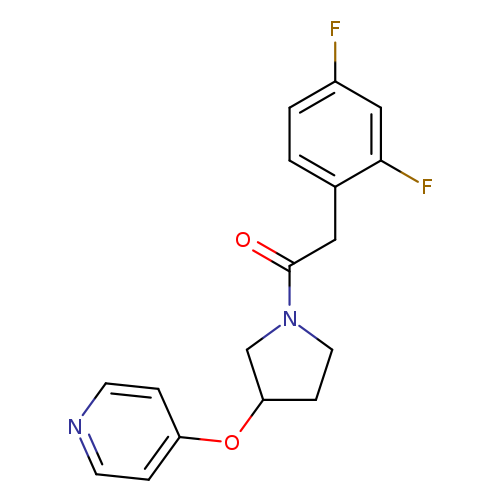 2-(2,4-difluorophenyl)-1-[3-(pyridin-4-yloxy)pyrrolidin-1-yl]ethan-1-one