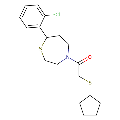 1-[7-(2-chlorophenyl)-1,4-thiazepan-4-yl]-2-(cyclopentylsulfanyl)ethan-1-one