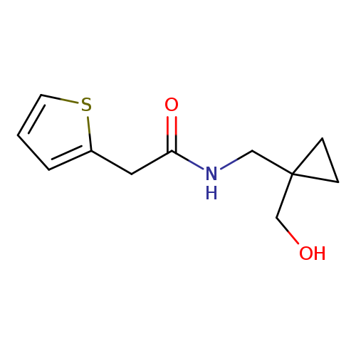 N-{[1-(hydroxymethyl)cyclopropyl]methyl}-2-(thiophen-2-yl)acetamide