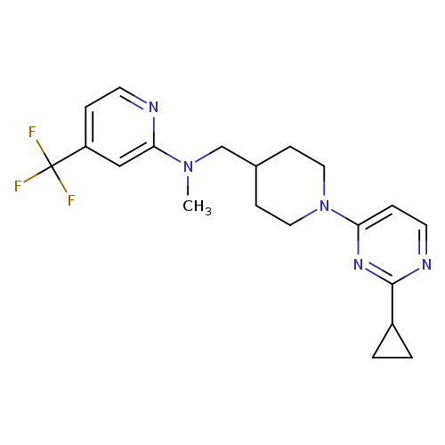 N-{[1-(2-cyclopropylpyrimidin-4-yl)piperidin-4-yl]methyl}-N-methyl-4-(trifluoromethyl)pyridin-2-amine
