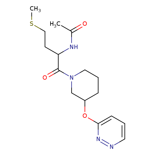 N-[4-(methylsulfanyl)-1-oxo-1-[3-(pyridazin-3-yloxy)piperidin-1-yl]butan-2-yl]acetamide