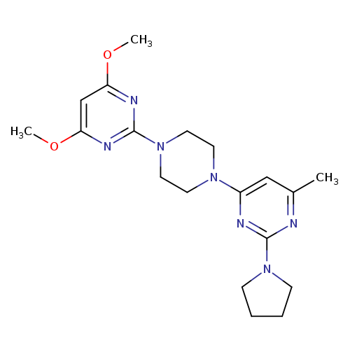 4-[4-(4,6-dimethoxypyrimidin-2-yl)piperazin-1-yl]-6-methyl-2-(pyrrolidin-1-yl)pyrimidine