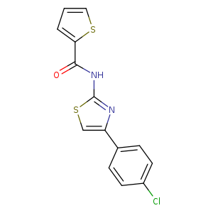 N-[4-(4-chlorophenyl)-1,3-thiazol-2-yl]thiophene-2-carboxamide