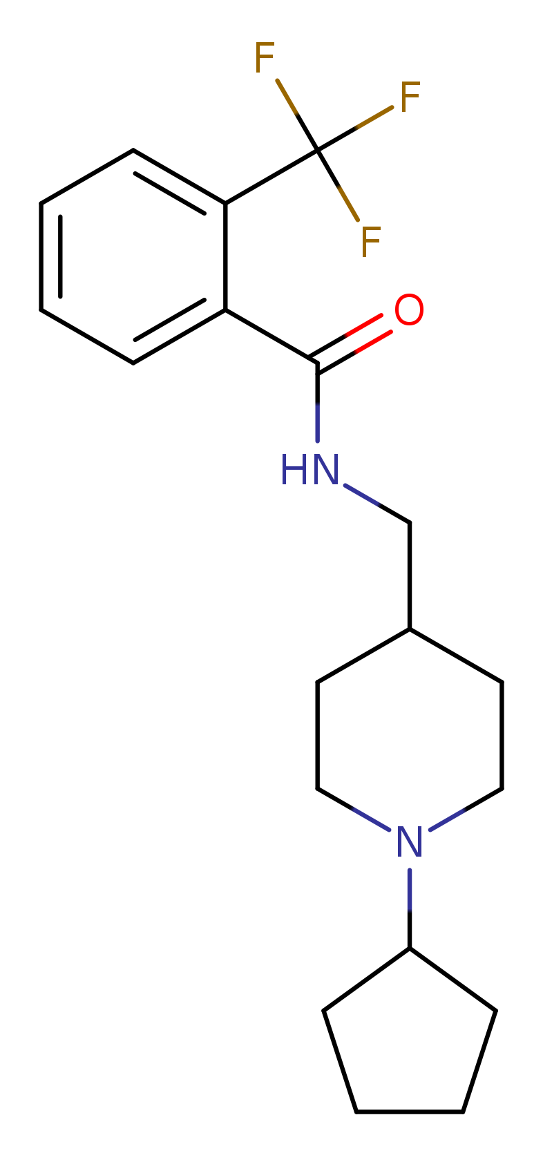 N-[(1-cyclopentylpiperidin-4-yl)methyl]-2-(trifluoromethyl)benzamide