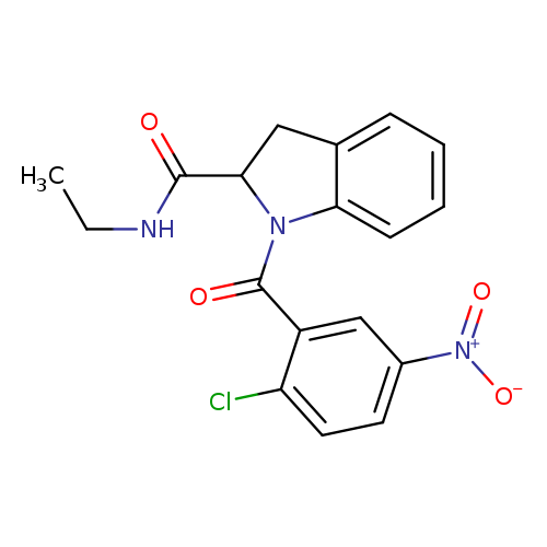 1-(2-chloro-5-nitrobenzoyl)-N-ethyl-2,3-dihydro-1H-indole-2-carboxamide