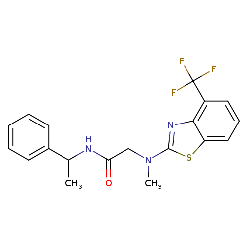 2-{methyl[4-(trifluoromethyl)-1,3-benzothiazol-2-yl]amino}-N-(1-phenylethyl)acetamide