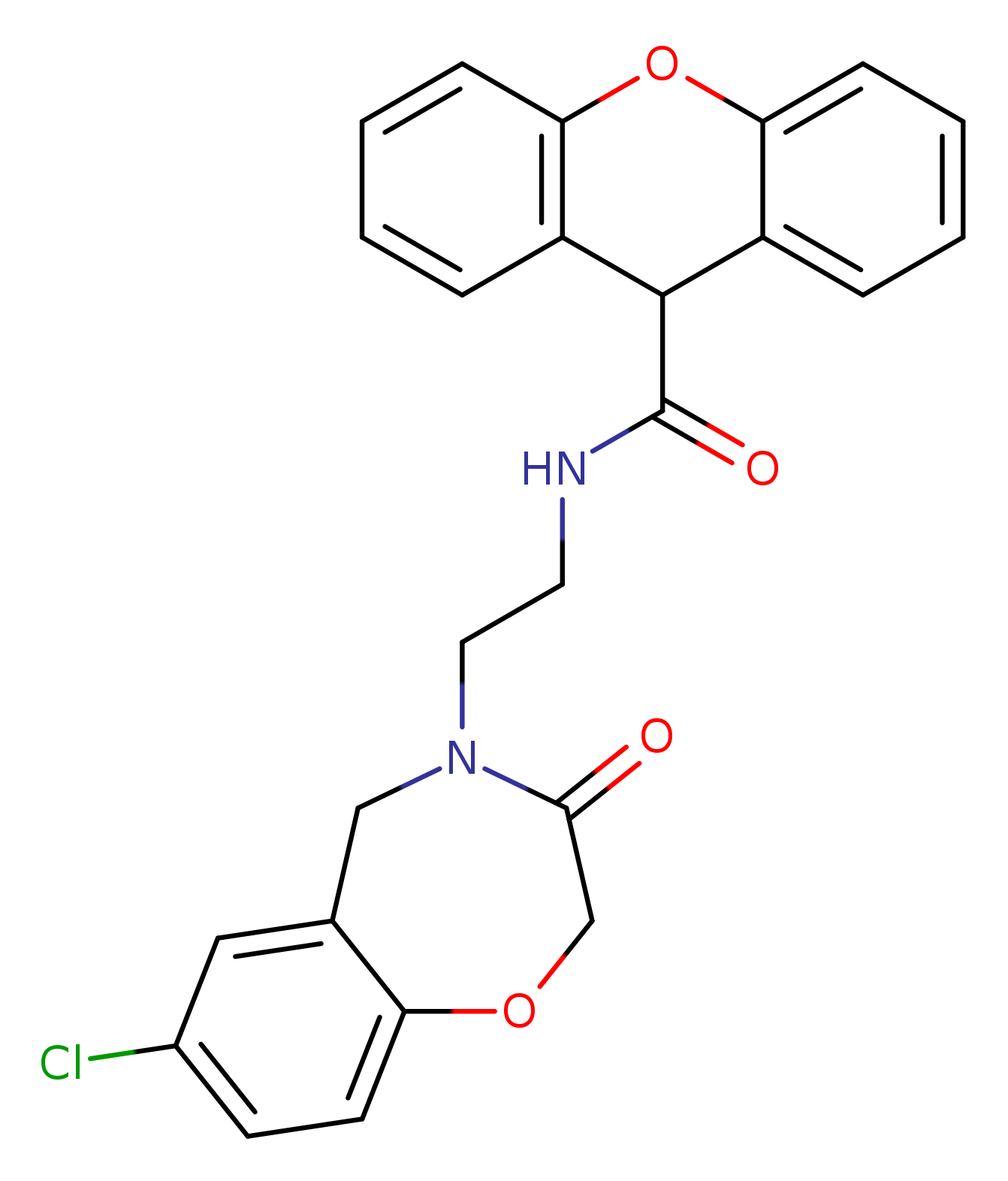 N-[2-(7-chloro-3-oxo-2,3,4,5-tetrahydro-1,4-benzoxazepin-4-yl)ethyl]-9H-xanthene-9-carboxamide
