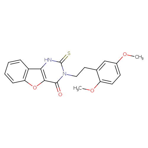 5-[2-(2,5-dimethoxyphenyl)ethyl]-4-sulfanylidene-8-oxa-3,5-diazatricyclo[7.4.0.0^{2,7}]trideca-1(9),2(7),10,12-tetraen-6-one