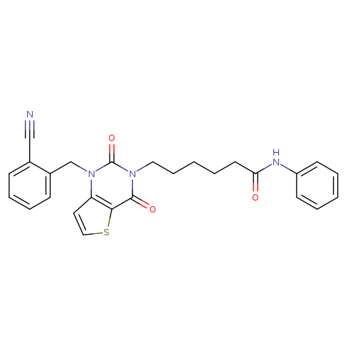 6-{1-[(2-cyanophenyl)methyl]-2,4-dioxo-1H,2H,3H,4H-thieno[3,2-d]pyrimidin-3-yl}-N-phenylhexanamide