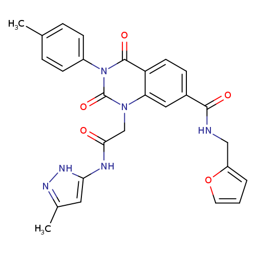 N-[(furan-2-yl)methyl]-1-{[(3-methyl-1H-pyrazol-5-yl)carbamoyl]methyl}-3-(4-methylphenyl)-2,4-dioxo-1,2,3,4-tetrahydroquinazoline-7-carboxamide