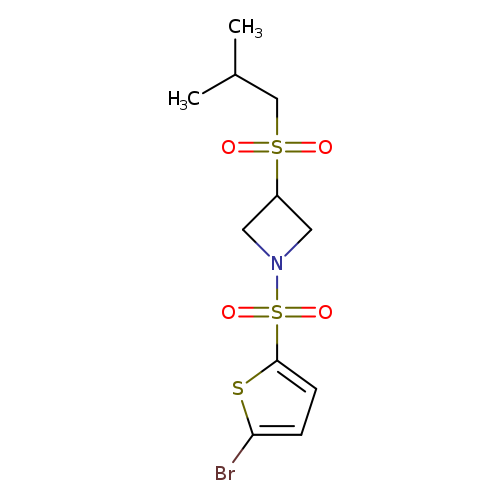 1-[(5-bromothiophen-2-yl)sulfonyl]-3-(2-methylpropanesulfonyl)azetidine