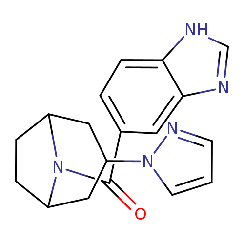 5-[3-(1H-pyrazol-1-yl)-8-azabicyclo[3.2.1]octane-8-carbonyl]-1H-1,3-benzodiazole