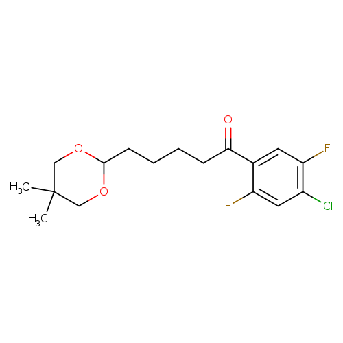 4'-Chloro-2',5'-difluoro-5-(5,5-dimethyl-1,3-dioxan-2-yl)valerophenone