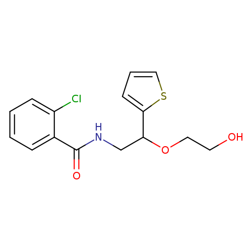 2-chloro-N-[2-(2-hydroxyethoxy)-2-(thiophen-2-yl)ethyl]benzamide