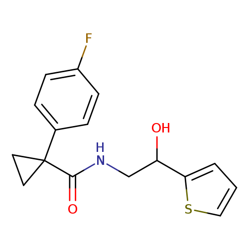 1-(4-fluorophenyl)-N-[2-hydroxy-2-(thiophen-2-yl)ethyl]cyclopropane-1-carboxamide
