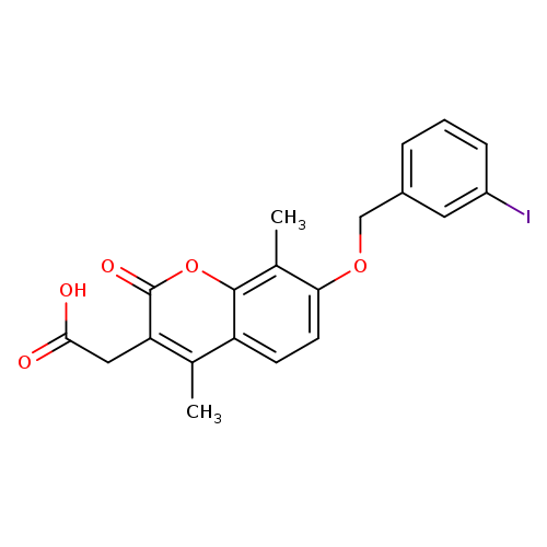 2-{7-[(3-iodophenyl)methoxy]-4,8-dimethyl-2-oxo-2H-chromen-3-yl}aceticacid