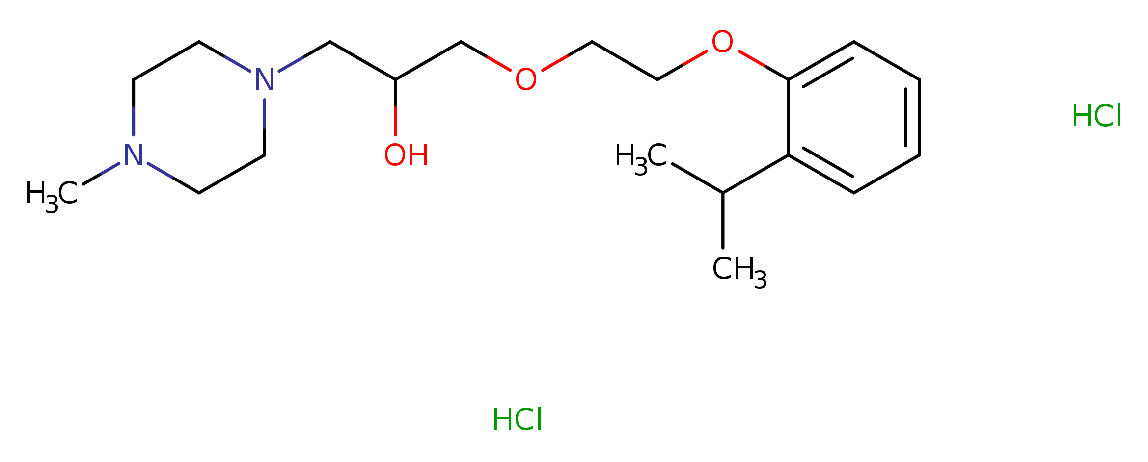 1-(4-methylpiperazin-1-yl)-3-{2-[2-(propan-2-yl)phenoxy]ethoxy}propan-2-ol dihydrochloride