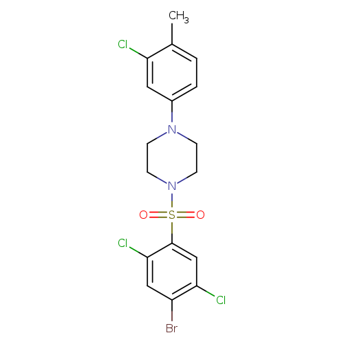 1-(4-bromo-2,5-dichlorobenzenesulfonyl)-4-(3-chloro-4-methylphenyl)piperazine