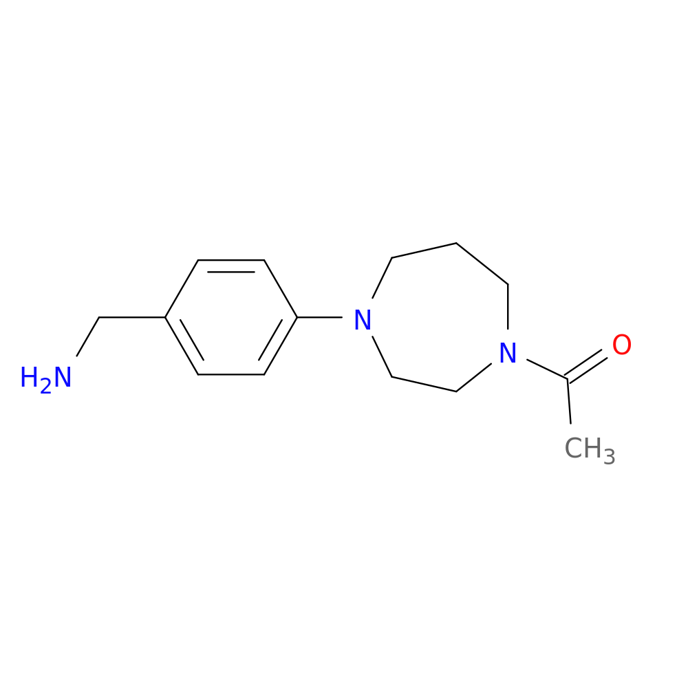 1-(4-[4-(Aminomethyl)phenyl]-1,4-diazepan-1-yl)ethan-1-one