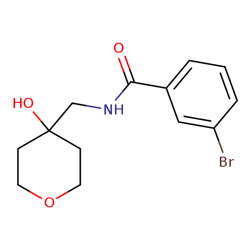 3-bromo-N-[(4-hydroxyoxan-4-yl)methyl]benzamide