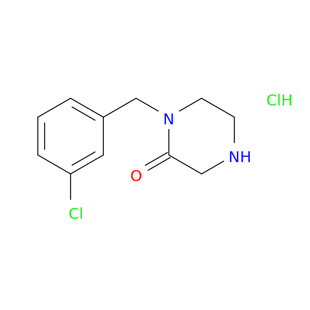 1-[(3-chlorophenyl)methyl]piperazin-2-one hydrochloride
