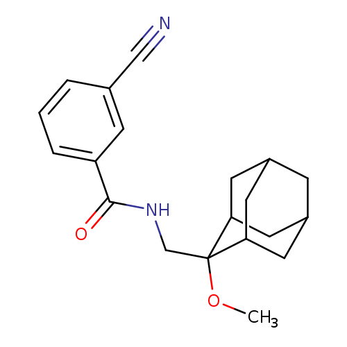 3-cyano-N-[(2-methoxyadamantan-2-yl)methyl]benzamide