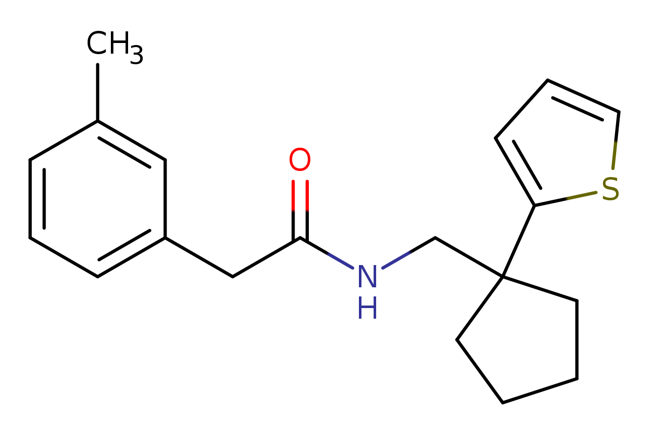 2-(3-methylphenyl)-N-{[1-(thiophen-2-yl)cyclopentyl]methyl}acetamide