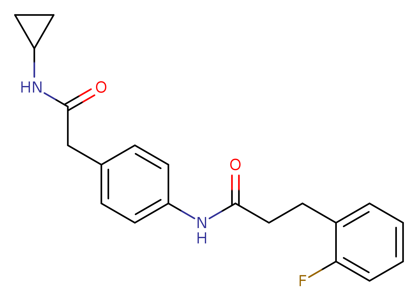 N-{4-[(cyclopropylcarbamoyl)methyl]phenyl}-3-(2-fluorophenyl)propanamide