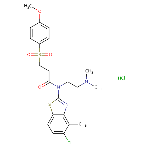 N-(5-chloro-4-methyl-1,3-benzothiazol-2-yl)-N-[2-(dimethylamino)ethyl]-3-(4-methoxybenzenesulfonyl)propanamide hydrochloride