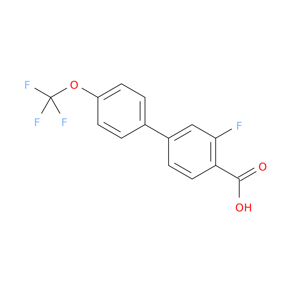 2-Fluoro-4-(4-trifluoromethoxyphenyl)benzoic acid