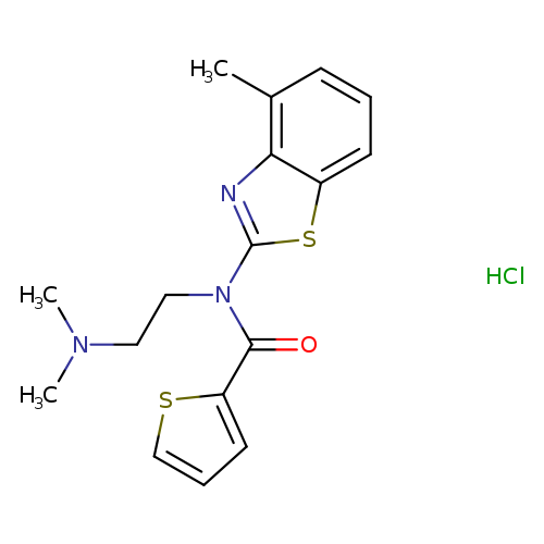 N-[2-(dimethylamino)ethyl]-N-(4-methyl-1,3-benzothiazol-2-yl)thiophene-2-carboxamide hydrochloride