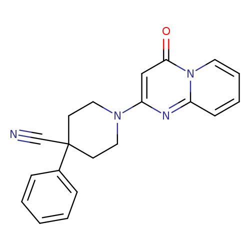 1-{4-oxo-4H-pyrido[1,2-a]pyrimidin-2-yl}-4-phenylpiperidine-4-carbonitrile