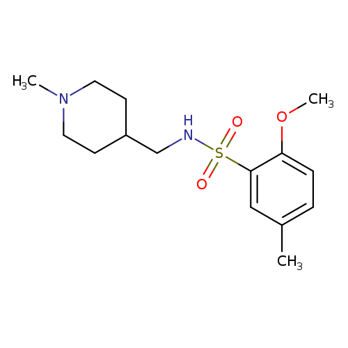 2-methoxy-5-methyl-N-[(1-methylpiperidin-4-yl)methyl]benzene-1-sulfonamide