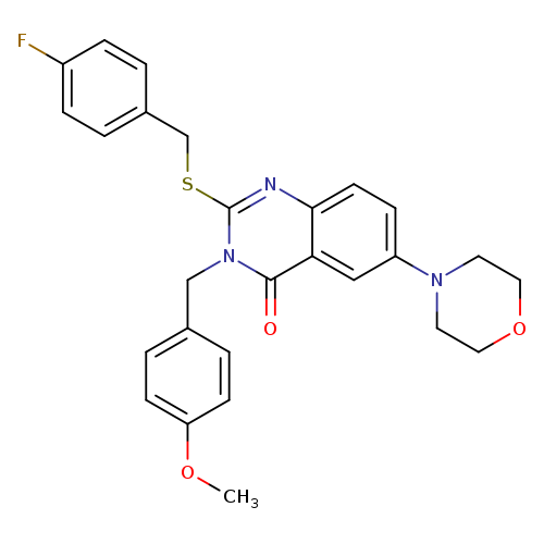 2-{[(4-fluorophenyl)methyl]sulfanyl}-3-[(4-methoxyphenyl)methyl]-6-(morpholin-4-yl)-3,4-dihydroquinazolin-4-one