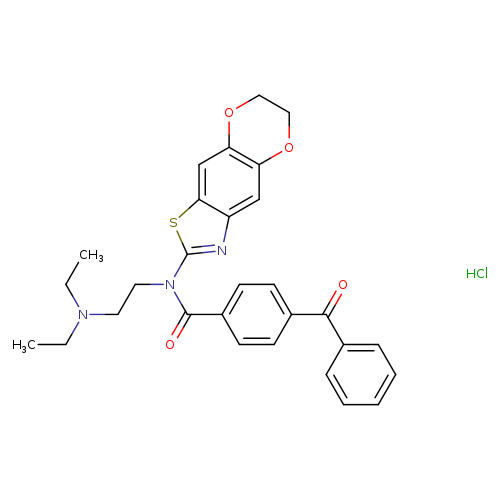 4-benzoyl-N-[2-(diethylamino)ethyl]-N-{10,13-dioxa-4-thia-6-azatricyclo[7.4.0.0^{3,7}]trideca-1,3(7),5,8-tetraen-5-yl}benzamide hydrochloride