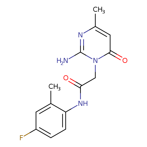 2-(2-amino-4-methyl-6-oxo-1,6-dihydropyrimidin-1-yl)-N-(4-fluoro-2-methylphenyl)acetamide