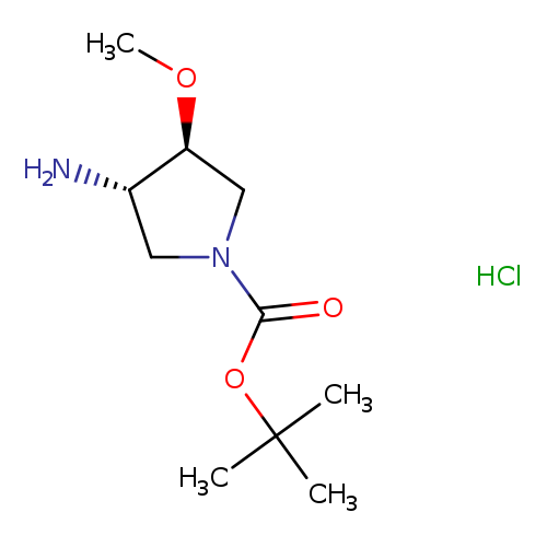 tert-Butyl trans-3-amino-4-methoxy-1-pyrrolidinecarboxylate hydrochloride
