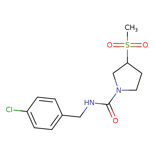 N-[(4-chlorophenyl)methyl]-3-methanesulfonylpyrrolidine-1-carboxamide