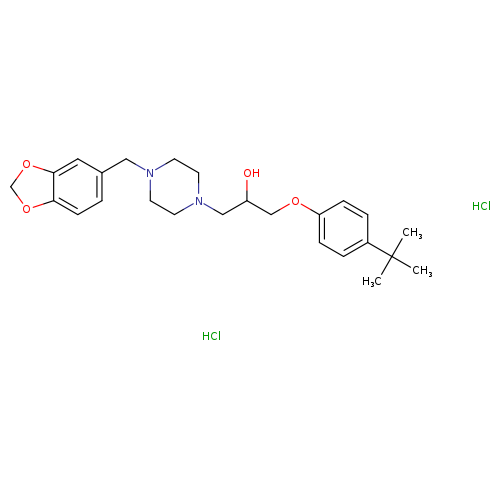 1-{4-[(2H-1,3-benzodioxol-5-yl)methyl]piperazin-1-yl}-3-(4-tert-butylphenoxy)propan-2-ol dihydrochloride