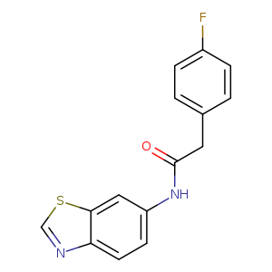 N-(1,3-benzothiazol-6-yl)-2-(4-fluorophenyl)acetamide