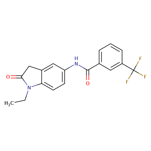 N-(1-ethyl-2-oxo-2,3-dihydro-1H-indol-5-yl)-3-(trifluoromethyl)benzamide