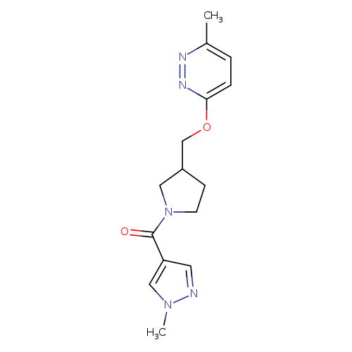 3-methyl-6-{[1-(1-methyl-1H-pyrazole-4-carbonyl)pyrrolidin-3-yl]methoxy}pyridazine