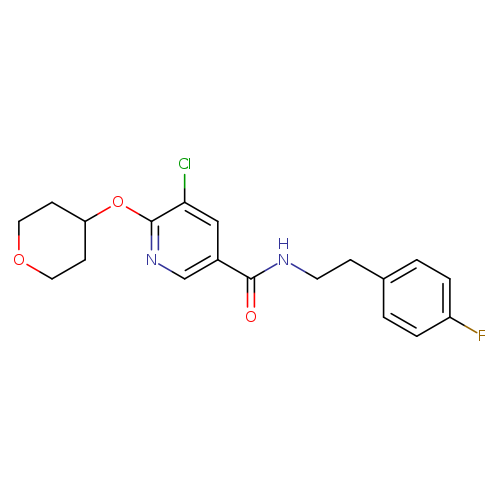 5-chloro-N-[2-(4-fluorophenyl)ethyl]-6-(oxan-4-yloxy)pyridine-3-carboxamide