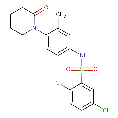 2,5-dichloro-N-[3-methyl-4-(2-oxopiperidin-1-yl)phenyl]benzene-1-sulfonamide