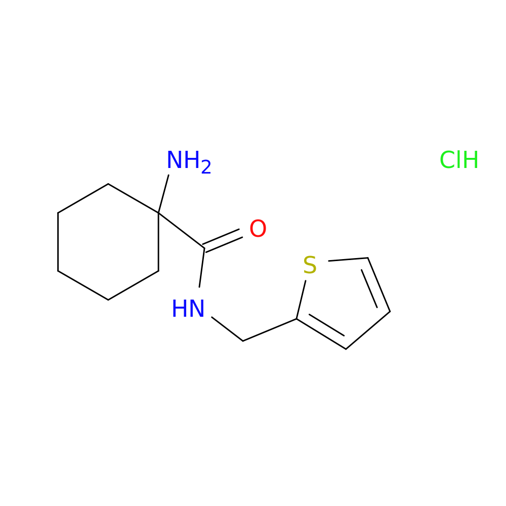 1-amino-N-[(thiophen-2-yl)methyl]cyclohexane-1-carboxamide hydrochloride