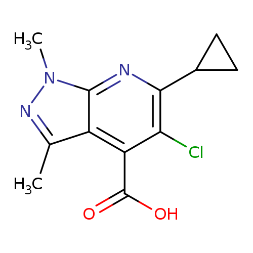 5-Chloro-6-cyclopropyl-1,3-dimethyl-1H-pyrazolo[3,4-b]pyridine-4-carboxylic acid
