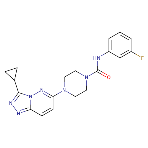 4-{3-cyclopropyl-[1,2,4]triazolo[4,3-b]pyridazin-6-yl}-N-(3-fluorophenyl)piperazine-1-carboxamide